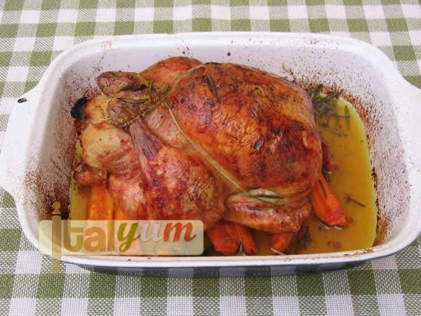 Stuffed roast chicken (Pollo ripieno) | Meat Recipes