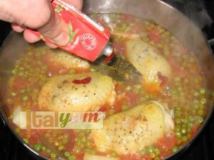 Chicken with peas (Pollo con i piselli) | Meat Recipes