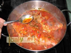 Red mullets in tomato sauce (Triglie alla Livornese) | Seafood recipes