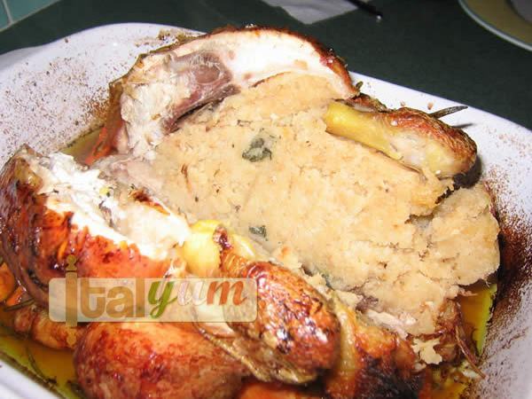 Stuffed roast chicken (Pollo ripieno) | Meat Recipes